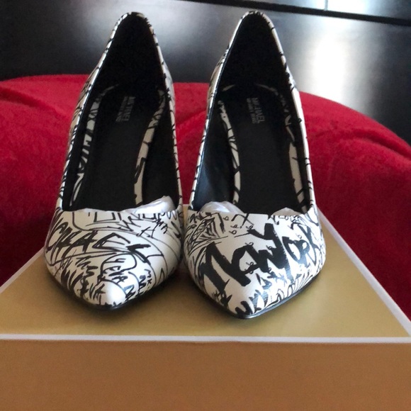 michael kors graffiti heels